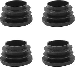 4 Pack 1 Inch (25Mm) round Plastic Hole Plugs, Black Pipe Tubing End Cap for …