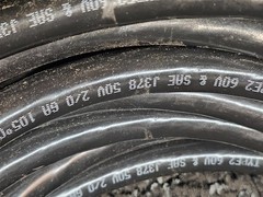 250ft Black Coated Wire 2/0 Gauge SAE J1127 Type SGT 80 Degree C 60V