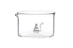 Crystallizing Dish, 300ml – Flat Base, Spout – Borosilicate Glass – Eisco Labs