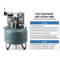 40L Portátil Compresor de aire silencioso médico dental libre de aceite 800W