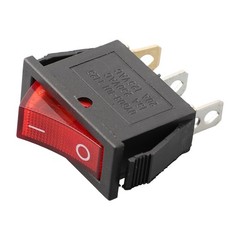 Rocker Switch AC 16A 250V Red/yellow/blue/green/black 3 Pins ABS/plastic