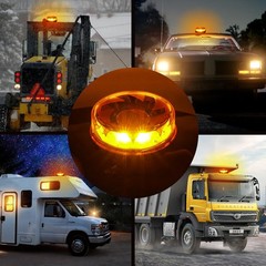 Yinaolan Amber LED Rotating Beacon Light, Flashing Warning Light with 6 Modes,