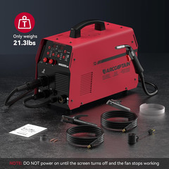 ARCCAPTAIN 200A Aluminum MIG Welder 6 in 1 Flux Core MIG/Gas MIG/Lift TIG/Stick