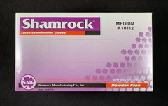 2-Pk Shamrock Latex Powder Free Exam Gloves 100 Count each Size Medium #10112