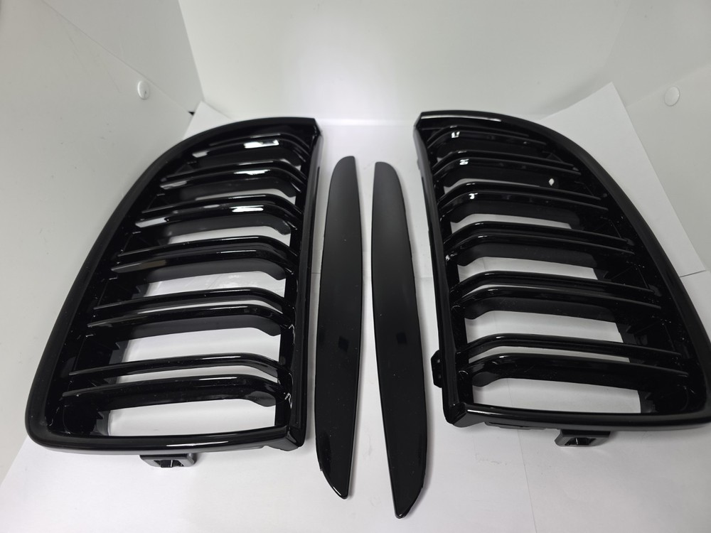 Gloss Black Front Bumper Kidney Grille Grill For BMW E90 E91 325i 335i 2005-2008