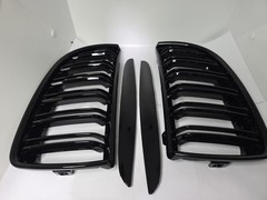 Gloss Black Front Bumper Kidney Grille Grill For BMW E90 E91 325i 335i 2005-2008