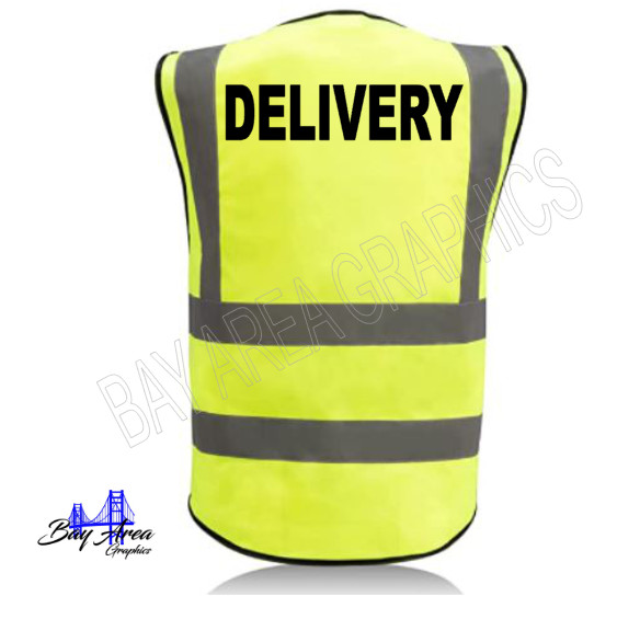 DELIVERY Reflective Safety Vest for Drivers & Couriers – Hi Vis Work Vest S-2XL