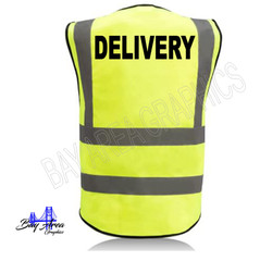 DELIVERY Reflective Safety Vest for Drivers & Couriers – Hi Vis Work Vest S-2XL