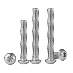 M3 M4 SOCKET BUTTON HEAD SCREWS ALLEN KEY DOME BOLT A2 STAINLESS STEEL