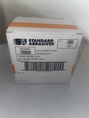 Standard Abrasives 2″ Sanding Discs 522452, 36 Grit, TS Quick Change, 50pk