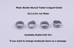 4 Pcs/Set Orthodontic Dental Plain Band Buccal Tube Buccal Tubes Cleats Roth 022