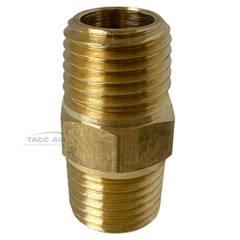 5 Pack Brass Pipe Hex Nipple Fitting 1/4″ MNPT x 1/4″ NPT Male Adapter