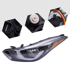 Fits 2014 2015 2016 Hyundai Elantra Halogen Headlight Left Driver Side Front