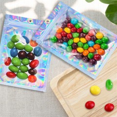 Resealable Smell Proof Bags Clear Zip Food Storage Bag lock Foil Mylar Pouch