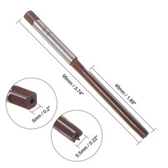 5.5mm Hand Reamer Alloy Tool Steel H8 6 Straight Flutes Milling Cutter Tool