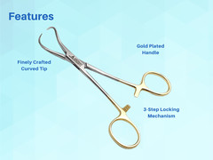 Towel Clamp 5″ Backhaus Forceps Gold Plated Surgical Instruments ARTMAN