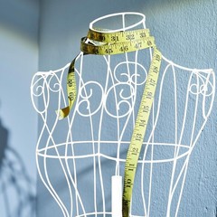 Female Wire Dress Form Vintage Style Wire Mannequin for Home Decor Display White