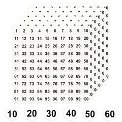 Number Stickers, Number Stickers 1-100, 2500 PCS Vinyl Consecutive Number 25