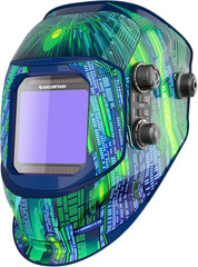 ARCCAPTAIN MIG Welder 135A Flux Core MIG/Lift TIG/Stick 3 in 1 & Welding Helmet