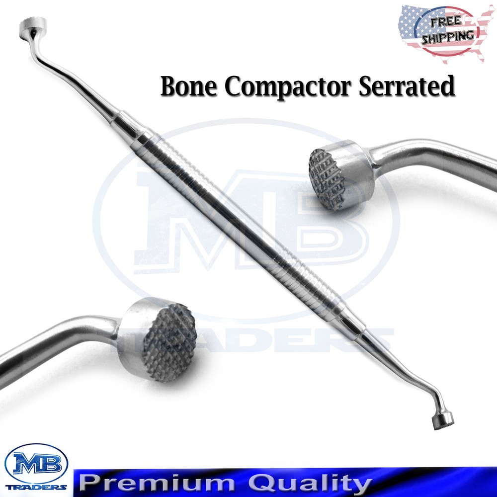 Dental Bone Compactor Implant Grafting Instruments Surgical Serrated Tips