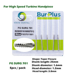 Wave Dental Surgical Burs Long Carbide Bur 25mm 557 557L FG 4 6 330 High Speed