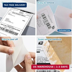 9527 Product 4 x 6 Thermal Labels – Pack of 100 Fanfold Labels for Direct Therma