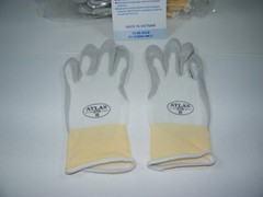 ATLAS 370 SHOWA WORK GLOVES NITRILE RUBBER PALMS – 12 PAIR – SMALL / WHITE
