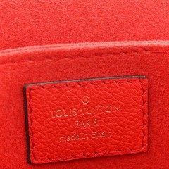 Louis Vuitton Monogram Brown/Red Satchel Top Handle w/ Lock, Detachable Strap