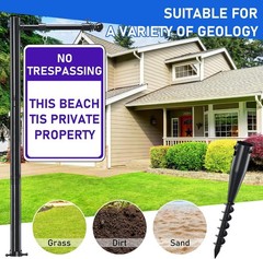 Real Estate Sign Post, 100 inch Realtor Yard Post for Sale 100″, black