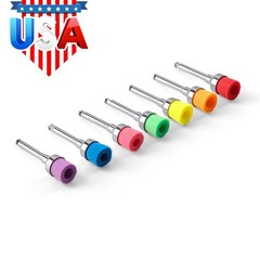 100pcs Dental Nylon Colored Soft Bowl Polishing Flat Tapere Prophy Brushes Latch