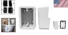 Weatherproof 1-Gang Electrical Box for 1/2 Inch Lap Siding – Paintable White