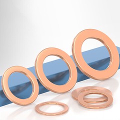 Metric Copper Sealing Washers Flat Gasket Rings Form A DIN 7603 A – M3 – M60