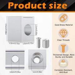 Blulu 4 Pieces #4-2/0 Neutral Lug Kit Aluminum Grounding Lugs