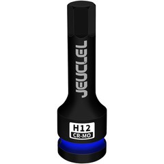 JEUCLEL 12mm Hex Impact Bit Socket, H12 1/2-Inch Drive 1PC | 12MM