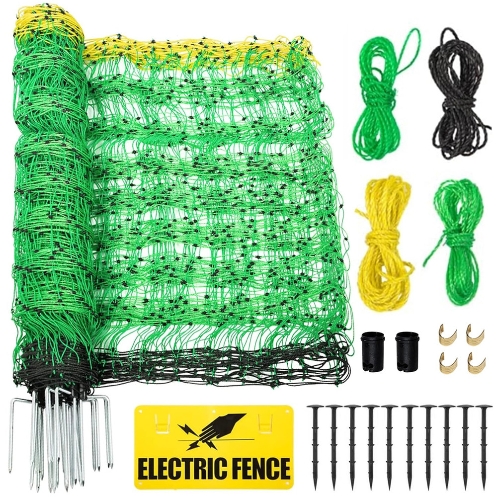 42.6″ High Electric Fence Netting Kit for Livestock & Poultry Protection