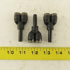 5/16″ Male Stem x 5/16″ Push To Connect Tube Nylon Wye Y Fittings Lot Of 3