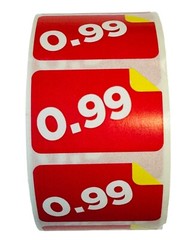 1000 1.5″x1″ $0.99 Product Price Point of Sale Retail Labels Stickers (10 Rolls)