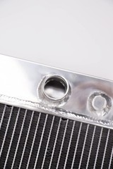 3 Rows Polished Aluminum Radiator For Chevy Corvette Blazer V8 Conversion.