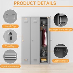 Metal Storage Cabinet School Locker Club Home Storage Lockers with Lockable Door