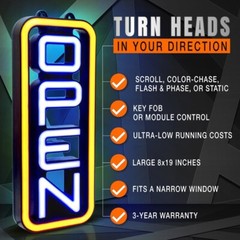 REFURBISHED – AS IS NO WARRANTY – Led Open Sign for Business –