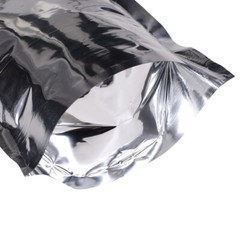 100x Shiny Silver Metallic Mylar Stand Up Zip Lock Bags 16x24cm 6.25×9.5in