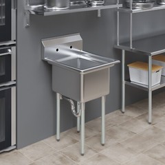 26 in. x 22 in. Stainless Steel One Compartment Sink. 16 in x 20 in x 12in Bowl