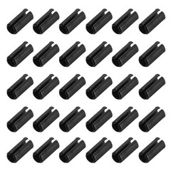 120Pcs Roll Pins 7/50 Inch(3.5mm) Dia. 3/10 Inch(8mm) Length, Black