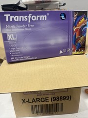 60 Cases – Aurelia Transform Nitrile Exam Gloves, Powder Free, Blue, X-Large