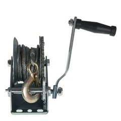 Heavy Duty Crank Winch 1500lbs Winch Hand Winch Gear Winch W/32FT Wire Rope US