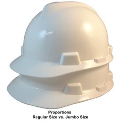 MSA V-Gard Large JUMBO Cap Style Hard Hat – White