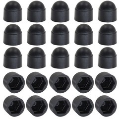 25 Pcs Black M6 x 10mm Hex Head Bolt Covers Dome Plastic Bolt Caps Hexagonal …