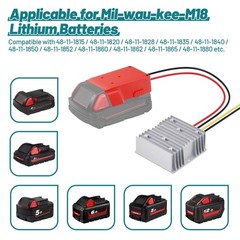 18V to 12V Step-Down Converter for Milwaukee M18 Battery, 240W DC 12V Regulator