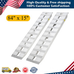 2Pcs 6000LBS 84″ x 15″ Aluminum Trailer Ramps Loading Ramps for Car ATV Truck