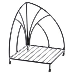 HUBERT Napkin and Plate Organizer Holder Flint Wire – 6 1/4″L x 6 1/4″W x 8″H